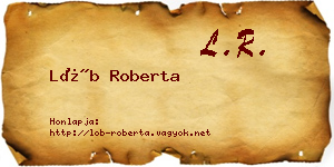 Löb Roberta névjegykártya